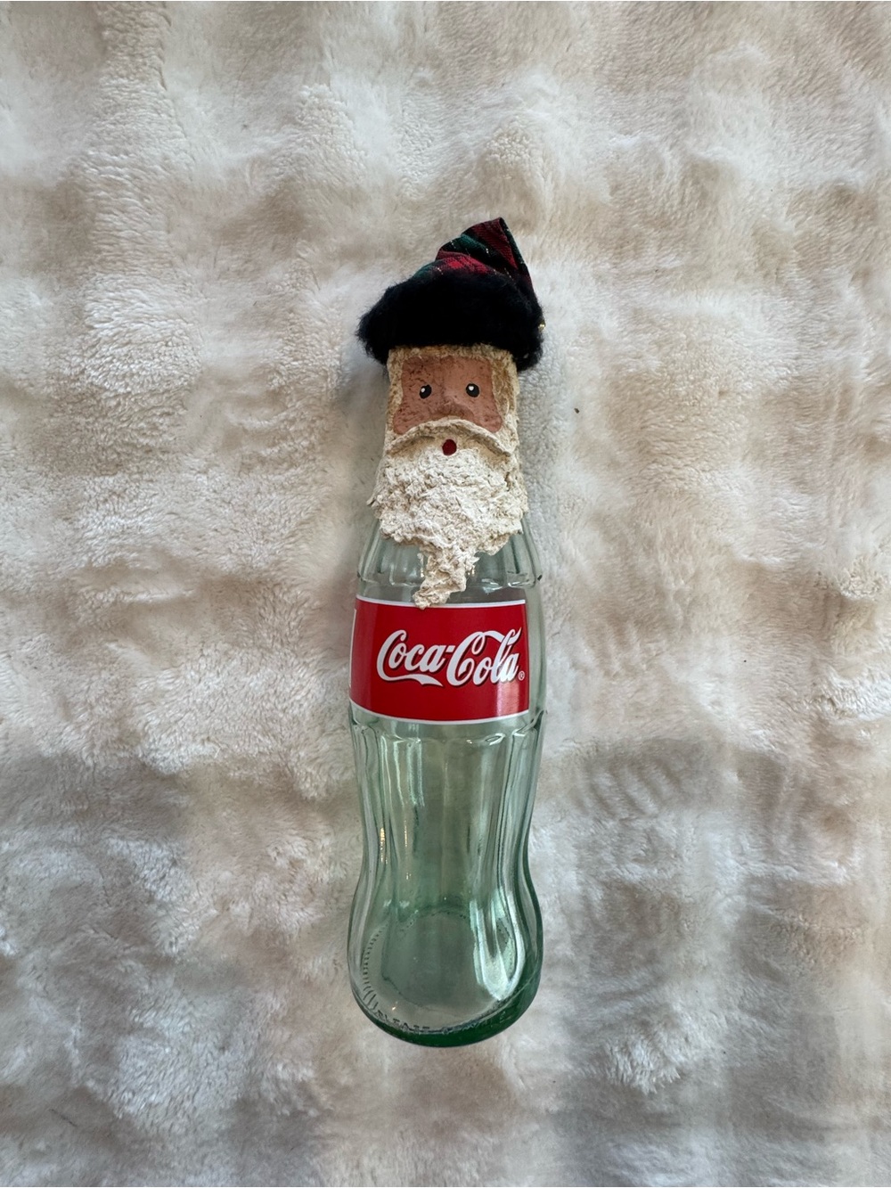 Handcrafted Coca-Cola Santa Decoration